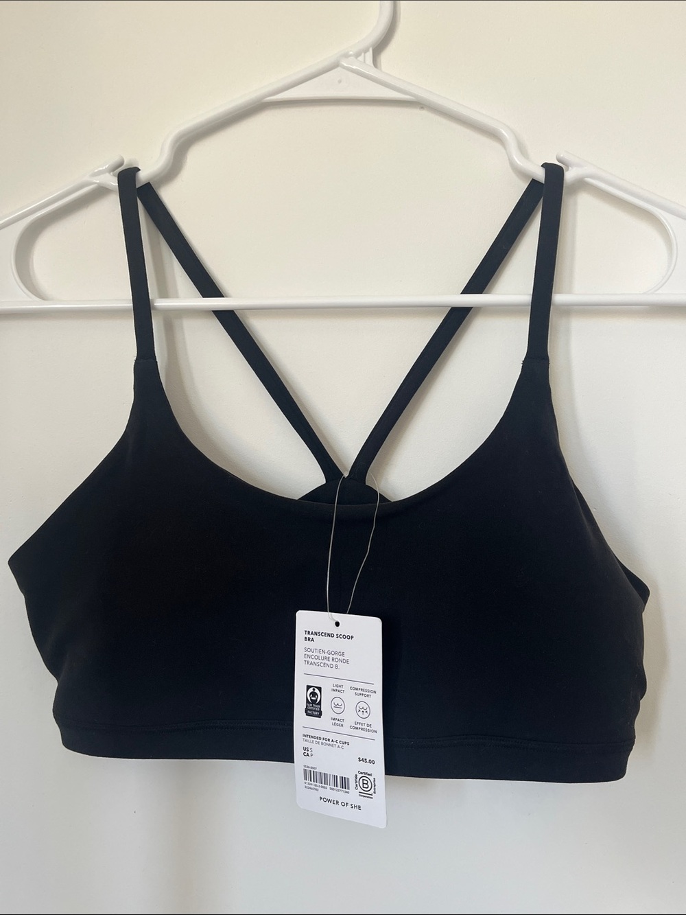 Athleta Black Transcend Scoop Bra